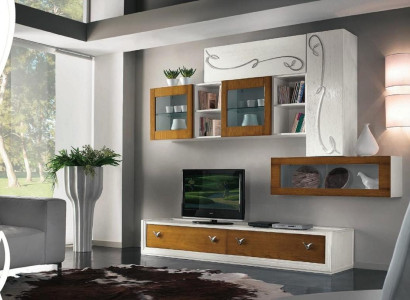 tv Wand Wohnwand Anbauwand Wohnzimmer Möbel luxus  rtv Wohnwände Schrank Regal